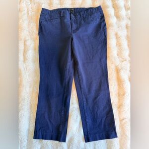 Banana Republic Navy Straight Leg Crop Pants